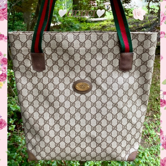 Gucci Handbags - 🌸SALE🌸AUTH GUCCI Monogram Supreme Web Sherryline Interlocking Tote/Shoulder✨